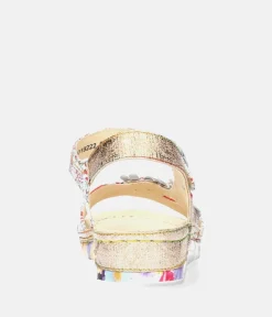 Laura Vita Cute Rose Gold Multi Sandals