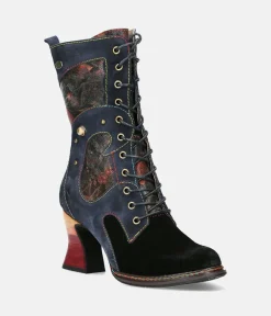 Laura Vita Fabulous Navy Multi Midi Boots