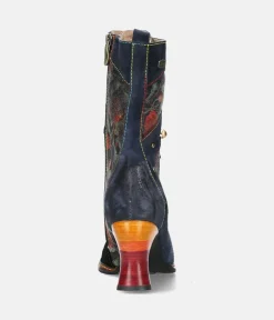 Laura Vita Fabulous Navy Multi Midi Boots