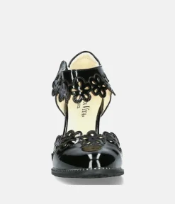 Laura Vita Glamourous Black Mary Jane Style Shoes