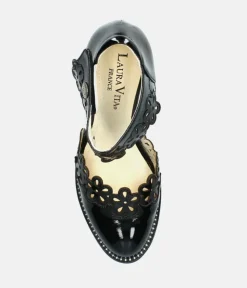 Laura Vita Glamourous Black Mary Jane Style Shoes