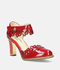 Laura Vita Glamourous Red Mary Jane Style Shoes