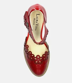 Laura Vita Glamourous Red Mary Jane Style Shoes