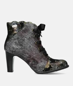 Laura Vita Gorgeous Black High Heel Ankle Boots