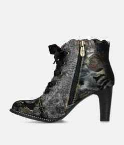 Laura Vita Gorgeous Black High Heel Ankle Boots