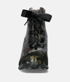 Laura Vita Gorgeous Black High Heel Ankle Boots