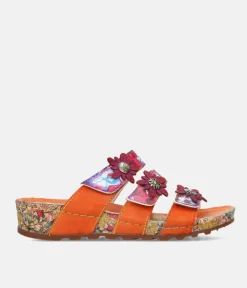 Laura Vita Gorgeous Floral Mule Sandal