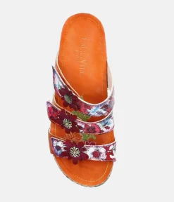 Laura Vita Gorgeous Floral Mule Sandal