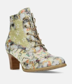Laura Vita Pretty Beige Multi Colour Ankle Boots