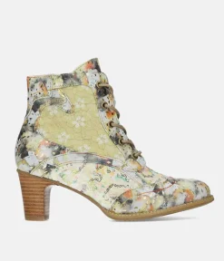 Laura Vita Pretty Beige Multi Colour Ankle Boots