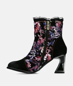 Laura Vita Pretty Black Midi Ankle Boots