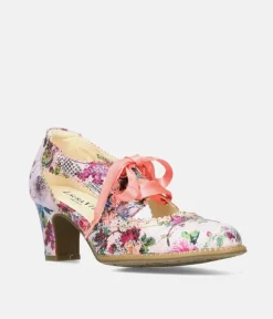 Laura Vita Pretty Floral Lace Up Shoes