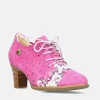 Laura Vita Pretty Fuchsia Pink Lace Up Shoes