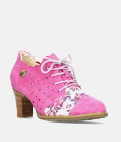 Laura Vita Pretty Fuchsia Pink Lace Up Shoes