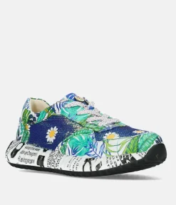 Laura Vita Pretty Green/Blue Multi Colour Fashion Trainer