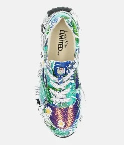 Laura Vita Pretty Green/Blue Multi Colour Fashion Trainer