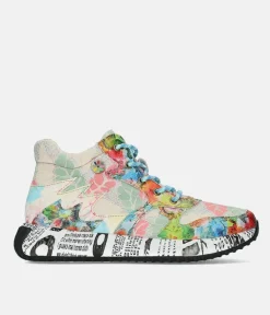 Laura Vita Pretty Multi Colour Hi Top Fashion Trainer