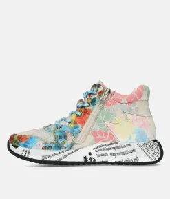 Laura Vita Pretty Multi Colour Hi Top Fashion Trainer