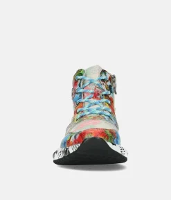 Laura Vita Pretty Multi Colour Hi Top Fashion Trainer