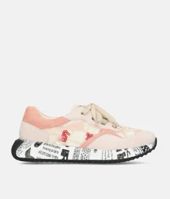 Laura Vita Pretty Pale Pink Multi Fashion Trainer