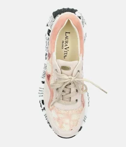 Laura Vita Pretty Pale Pink Multi Fashion Trainer