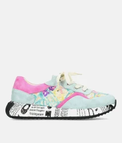Laura Vita Pretty Pink/Blue Multi Fashion Trainer