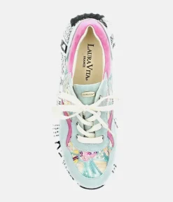 Laura Vita Pretty Pink/Blue Multi Fashion Trainer