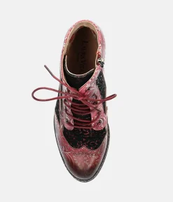 Laura Vita Pretty Pink/Red Ankle Boots