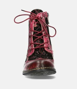 Laura Vita Pretty Pink/Red Ankle Boots