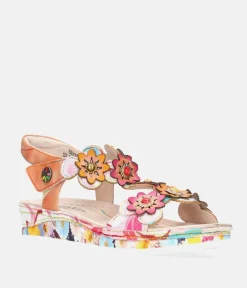 Laura Vita Strappy Floral Multi Sandals