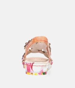 Laura Vita Strappy Floral Multi Sandals