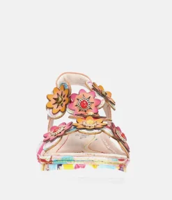 Laura Vita Strappy Floral Multi Sandals