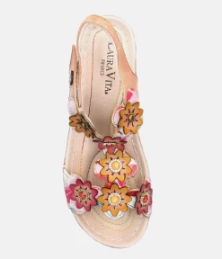 Laura Vita Strappy Floral Multi Sandals
