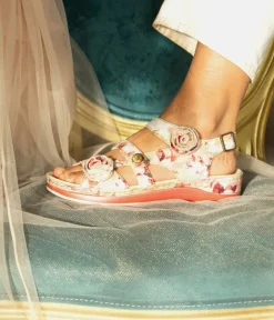 Laura Vita Strappy Rose Multi Sandals