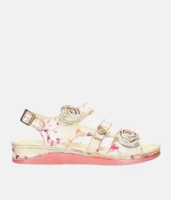 Laura Vita Strappy Rose Multi Sandals