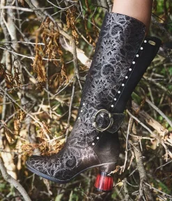 Laura Vita Stunning Black Long Boots