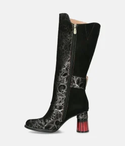 Laura Vita Stunning Black Long Boots
