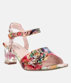 Laura Vita Stunning Colourful Block Heel Sandals
