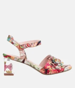 Laura Vita Stunning Colourful Block Heel Sandals