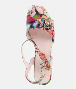Laura Vita Stunning Colourful Block Heel Sandals