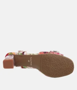 Laura Vita Stunning Colourful Block Heel Sandals