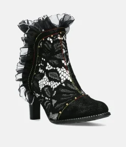 Laura Vita Stunning Monochrome High Heel Ankle Boots