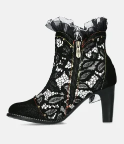 Laura Vita Stunning Monochrome High Heel Ankle Boots