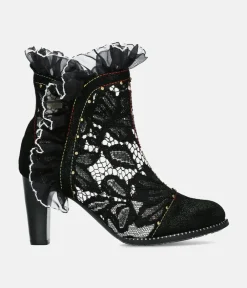 Laura Vita Stunning Monochrome High Heel Ankle Boots