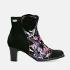 Laura Vita Stylish Black/Pink Multi Ankle Boots