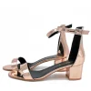 Metallic Copper Barely There Block Heels