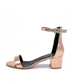 Metallic Copper Barely There Block Heels