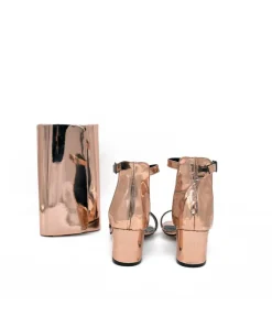 Metallic Copper Sandals and Matching Bag