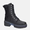 Mustang Black Platform Ankle Boots