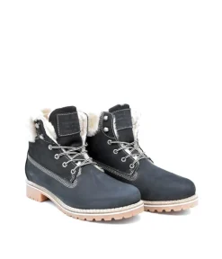 Mustang Chunky Black Cosy Ankle Boots